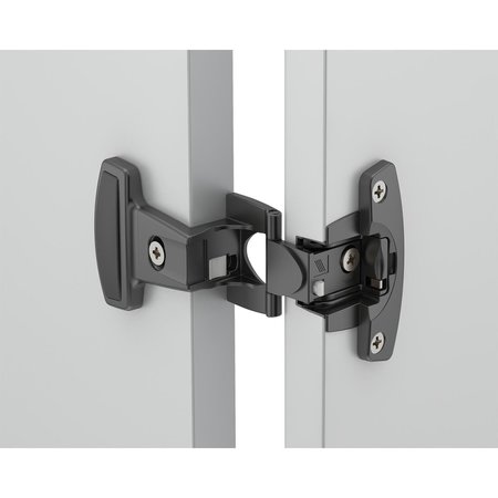 HETTICH 15 mm 0.75 in. Cover Caps for OL Hinge Arm Mounted DowelBlack HT9039309
